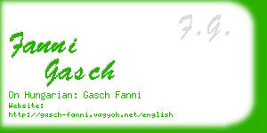fanni gasch business card